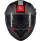 Casque MT Helmets Braker SV Charm B5 Noir Rouge Blanc Mat