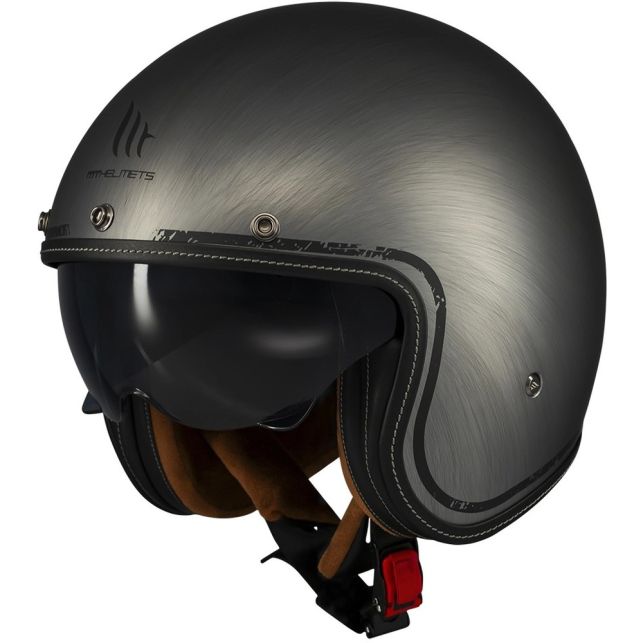 Casque MT Helmets Le Mans 2 SV S Scratched Chrome A2 Mat