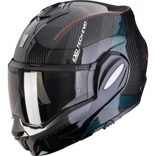 Casque Scorpion Exo-Tech Evo Carbon Cad Noir-Vert