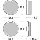Plaquettes de frein SBS 518HF