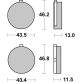 Plaquettes de frein SBS 538HF