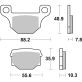 Plaquettes de frein SBS 203CT