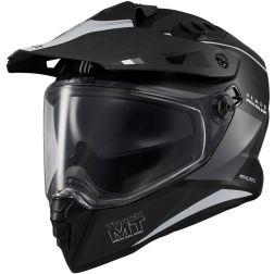 Casque MT Helmets Track SV Aries B1 Noir Gris Blanc Mat
							  		