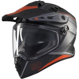 Casque MT Helmets Track SV Aries C4 Noir Gris Orange Mat
							  		