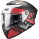 Casque MT Helmets Thunder 4 SV Waves B5 Noir Mat Rouge Blanc