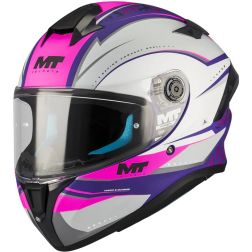 Casque MT Helmets Targo S Outside C8 Blanc Violet Rose
							  		