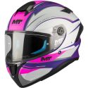 Casque MT Helmets Targo S Outside C8 Blanc Violet Rose