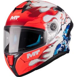 Casque MT Helmets Targo S Yamanaka 2025 A5 Rouge Blanc Bleu
							  		