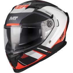 Casque MT Helmets Braker SV Inception B5 Noir Blanc Rouge
							  		