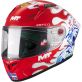 Casque MT Helmets KRE + S Yamanaka 2025 A5 Rouge Blanc Bleu