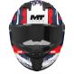 Casque MT Helmets Stinger 2 Kids Rocket C17 Rouge Bleu Blanc Mat