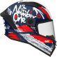 Casque MT Helmets Stinger 2 Kids Rocket C17 Rouge Bleu Blanc Mat
