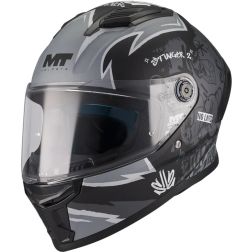 Casque MT Helmets Stinger 2 Kids Tagger Noir Gris Mat
							  		