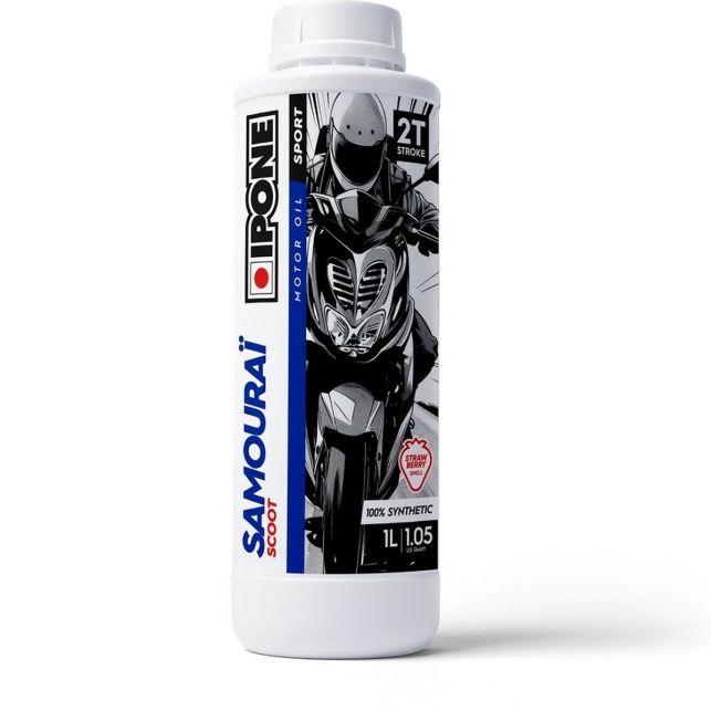 Huile 2T Ipone Samouraï Scoot Fraise 1L